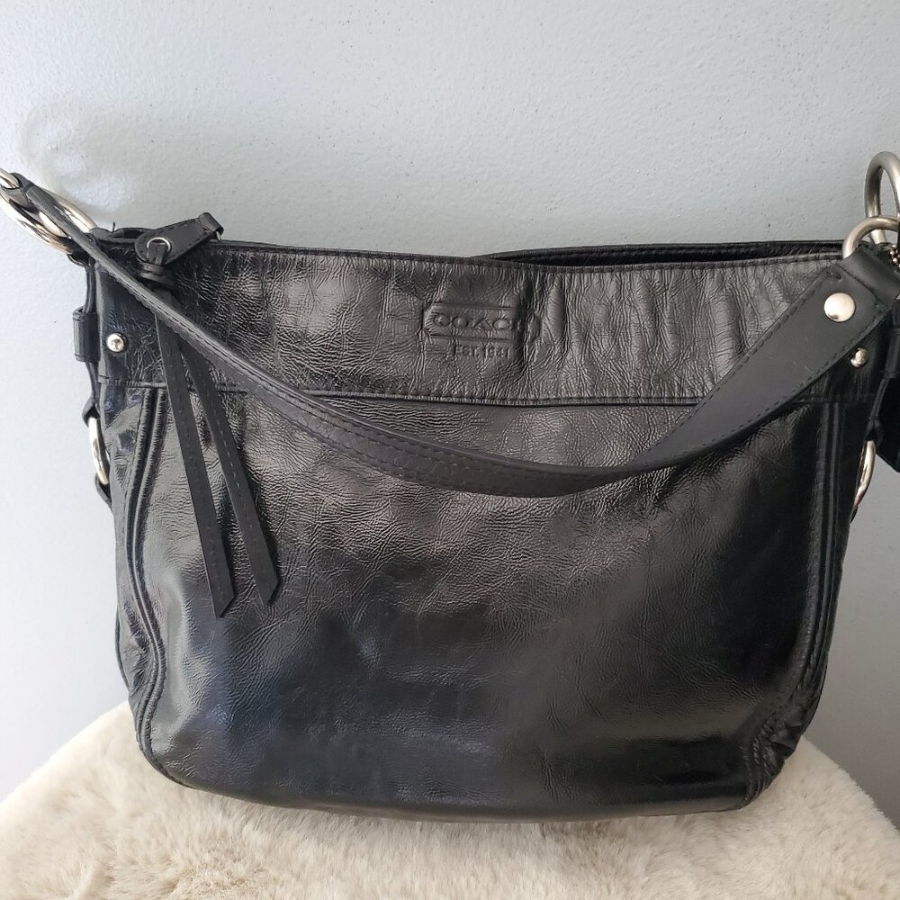 Coach Black Leather Hobo | Slouchy Shoulder Bag Classic Luxury